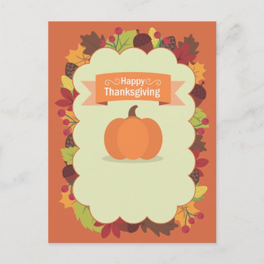 Cartes Pour Fêtes Annuelles Thanksgiving (Devant)