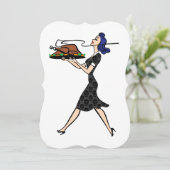 Cartes Pour Fêtes Annuelles thanksgiving 1950 goth ménagère (Debout devant)