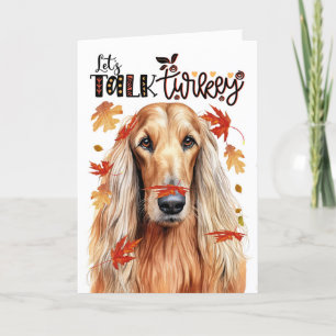 Cartes Pour Fêtes Annuelles Thanksgiving Afghan Hound Dog Parlons Turquie