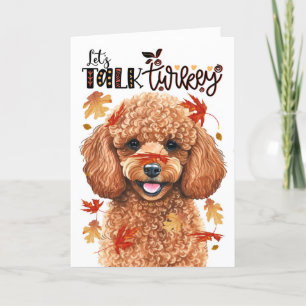 Cartes Pour Fêtes Annuelles Thanksgiving Apricot Poodchien Parlons Turquie