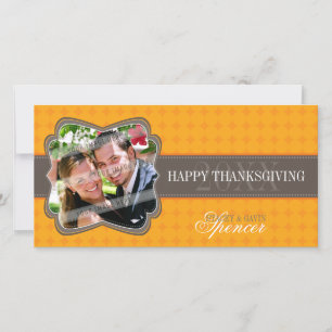 CARTES POUR FÊTES ANNUELLES THANKSGIVING AUDACIEUX PHOTOCARD : :
