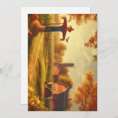 Cartes Pour Fêtes Annuelles Thanksgiving/Automne/Automne/Automne sur la ferme (Devant / Derrière)