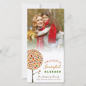 Cartes Pour Fêtes Annuelles Thanksgiving Automne Feuilles d'automne Pop Tree P (Devant)