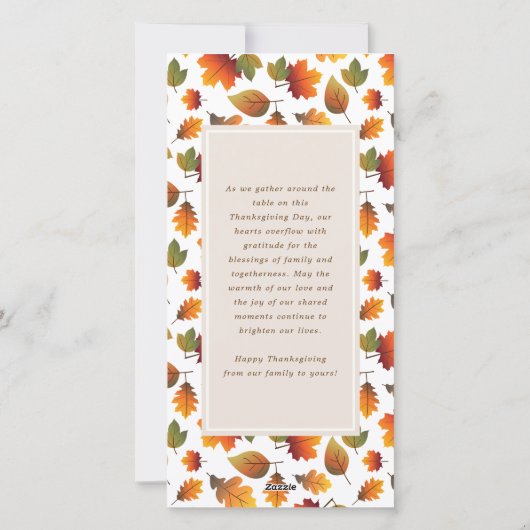Cartes Pour Fêtes Annuelles Thanksgiving Automne Feuilles d'automne Pop Tree P (Dos)