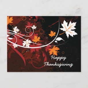 Cartes Pour Fêtes Annuelles Thanksgiving automne feuilles érable produits pers