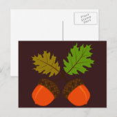 Cartes Pour Fêtes Annuelles Thanksgiving Autumn Retro (Devant / Derrière)