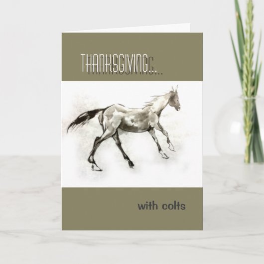 Cartes Pour Fêtes Annuelles Thanksgiving avec colt Réécrivez-vous (Devant)