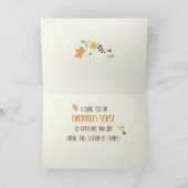 Cartes Pour Fêtes Annuelles Thanksgiving avec Joyful Elephant et Feuilles (Intérieur)