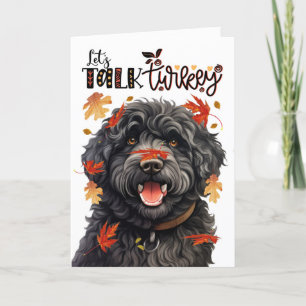 Cartes Pour Fêtes Annuelles Thanksgiving Barbet Dog Parlons de Turquie