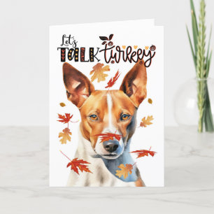 Cartes Pour Fêtes Annuelles Thanksgiving Basenji Dog Parlons Turquie