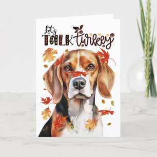 Cartes Pour Fêtes Annuelles Thanksgiving Beagle Dog Parlons Turquie
