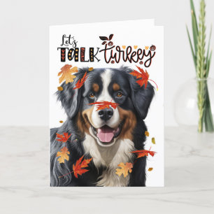 Cartes Pour Fêtes Annuelles Thanksgiving Bernese Mountain Dog Parle Turquie