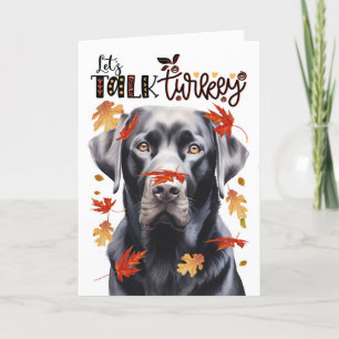 Cartes Pour Fêtes Annuelles Thanksgiving Black Lab Dog Parlons Turquie