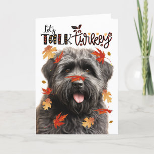 Cartes Pour Fêtes Annuelles Thanksgiving Bouvier Dog Parlons Turquie