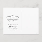 Cartes Pour Fêtes Annuelles Thanksgiving Brown Fox Feuilles (Dos)