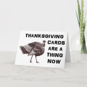 Cartes Pour Fêtes Annuelles Thanksgiving Cards are a thing now. Au revoir.