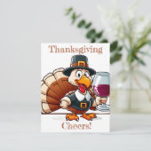 Cartes Pour Fêtes Annuelles Thanksgiving, c'est sympa ! turkey fun (Debout devant)