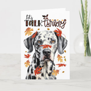 Cartes Pour Fêtes Annuelles Thanksgiving Chien Dalmatien Parlons Turquie