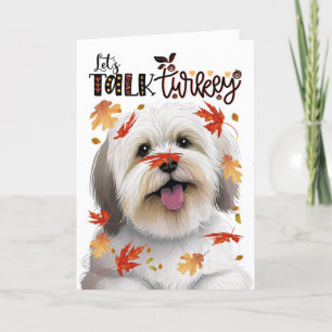 Cartes Pour Fêtes Annuelles Thanksgiving Coton de Tulear Dog Parlons de Turqui