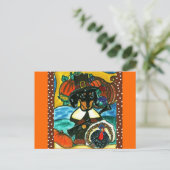 Cartes Pour Fêtes Annuelles Thanksgiving Dachshund (Debout devant)