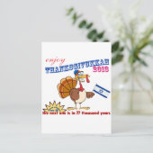 Cartes Pour Fêtes Annuelles Thanksgiving et Hanoukka.  Thanksgivukkah (Debout devant)