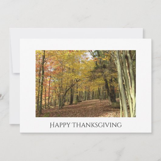 Cartes Pour Fêtes Annuelles Thanksgiving Fall Folift Photo Automne Fête (Devant)