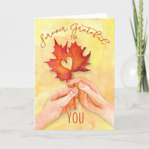 Cartes Pour Fêtes Annuelles Thanksgiving Forever Grateful pour vous l'érable