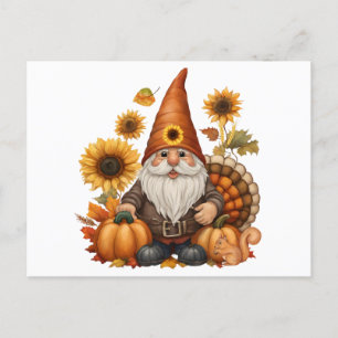 Cartes Pour Fêtes Annuelles Thanksgiving Gnome