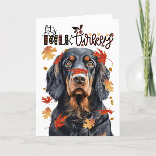 Cartes Pour Fêtes Annuelles Thanksgiving Gordon Setter Dog Parlons De Turquie
