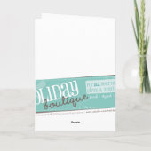 CARTES POUR FÊTES ANNUELLES THANKSGIVING GREETING CARD : (Dos)