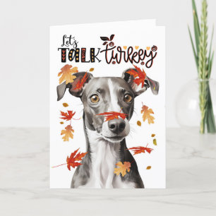 Cartes Pour Fêtes Annuelles Thanksgiving Greyhound Dog Parlons Turquie