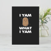 Cartes Pour Fêtes Annuelles Thanksgiving I Yam What I Yam Funny Fall Classic (Debout devant)