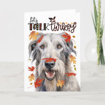 Thanksgiving Irish Wolfhound Dog Parlons Turquie