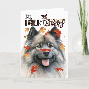 Cartes Pour Fêtes Annuelles Thanksgiving Keeshond Dog Parlons de Turquie