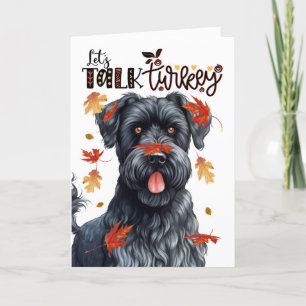 Cartes Pour Fêtes Annuelles Thanksgiving Kerry Blue Terrier Parlons Turquie