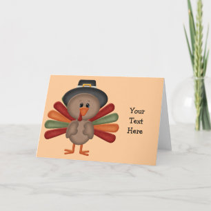 Cartes Pour Fêtes Annuelles Thanksgiving mignon Turquie