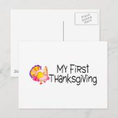 Cartes Pour Fêtes Annuelles Thanksgiving Mon Premier Thanksgiving (Devant / Derrière)