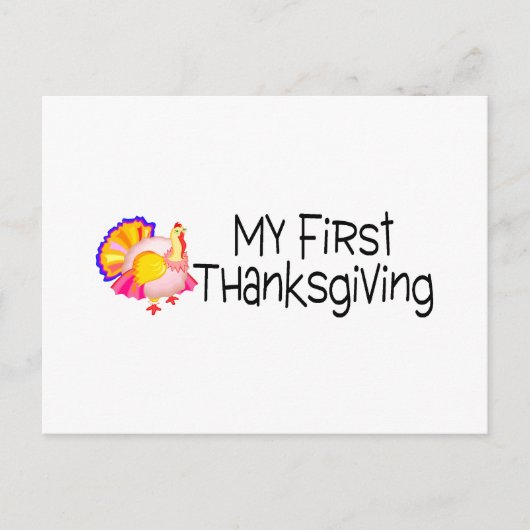 Cartes Pour Fêtes Annuelles Thanksgiving Mon Premier Thanksgiving (Devant)