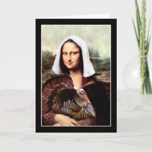 Cartes Pour Fêtes Annuelles Thanksgiving Mona Lisa Pilgrim