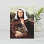 Cartes Pour Fêtes Annuelles Thanksgiving Mona Lisa Pilgrim (Debout devant)