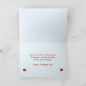 Cartes Pour Fêtes Annuelles Thanksgiving Morning du Canada (Intérieur)