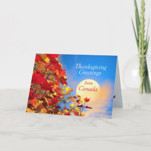 Cartes Pour Fêtes Annuelles Thanksgiving Morning du Canada