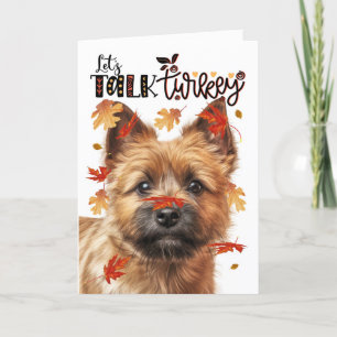 Cartes Pour Fêtes Annuelles Thanksgiving Norwich Terrier Dog Parlons Turquie