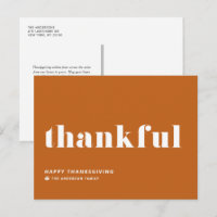Thanksgiving Orange Retro Typographie