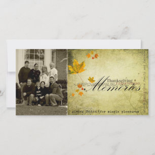 Cartes Pour Fêtes Annuelles thanksgiving Photcard
