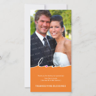 Cartes Pour Fêtes Annuelles THANKSGIVING PHOTOCARD :: amour diviser 1