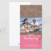 Cartes Pour Fêtes Annuelles THANKSGIVING PHOTOCARD :: tomber feuille 3 (Devant / Derrière)