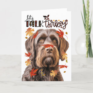 Cartes Pour Fêtes Annuelles Thanksgiving Pointing Griffon Parlons Turquie