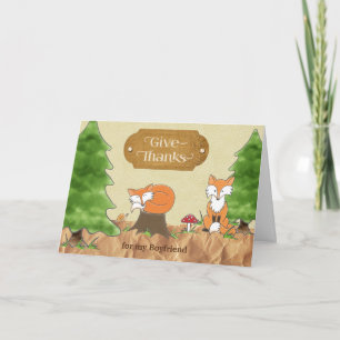 Cartes Pour Fêtes Annuelles Thanksgiving pour un petit ami, un album à bosse