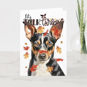 Cartes Pour Fêtes Annuelles Thanksgiving Rat Terrier Chien Parlons Turquie